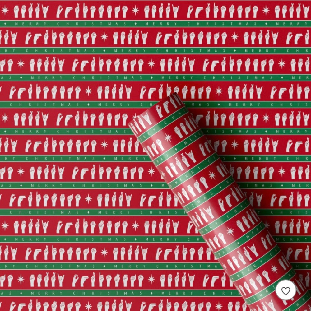30" 50 sq ft Christmas Roll Wrap American Sign Language by
Wondershop